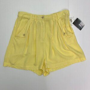 Kimchi Blue Shorts Size 6 NWT Yellow Madeline High Waist Urban Outfitters